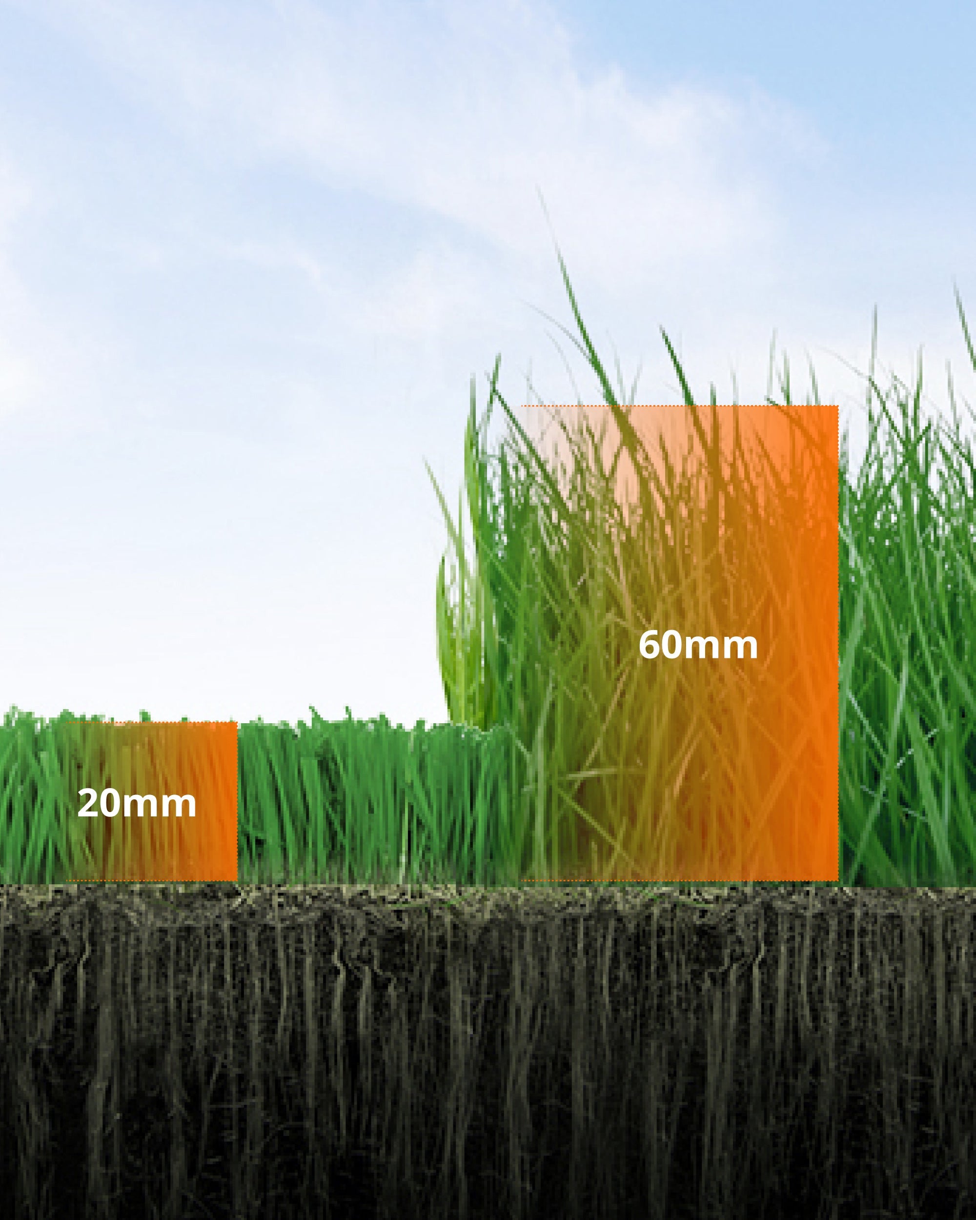 Segway Navimow i105E robot lawn mower cuts twenty to sixty millimeters.