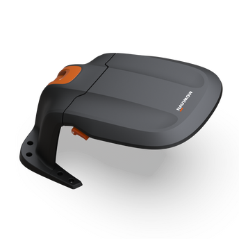 Navimow Garage robot lawn mower is a protective outdoor shelter.