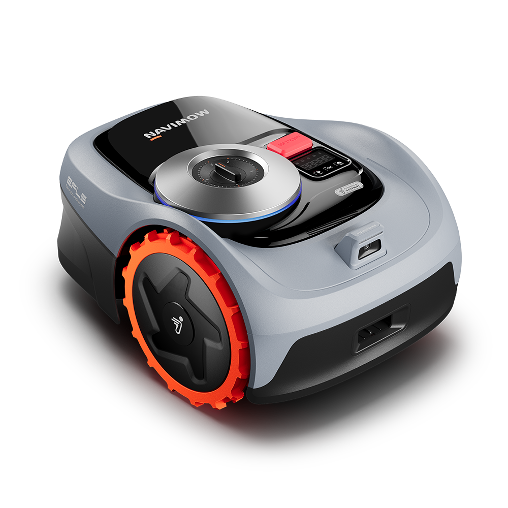 Navimow i105E robot lawn mower on a plain white background.