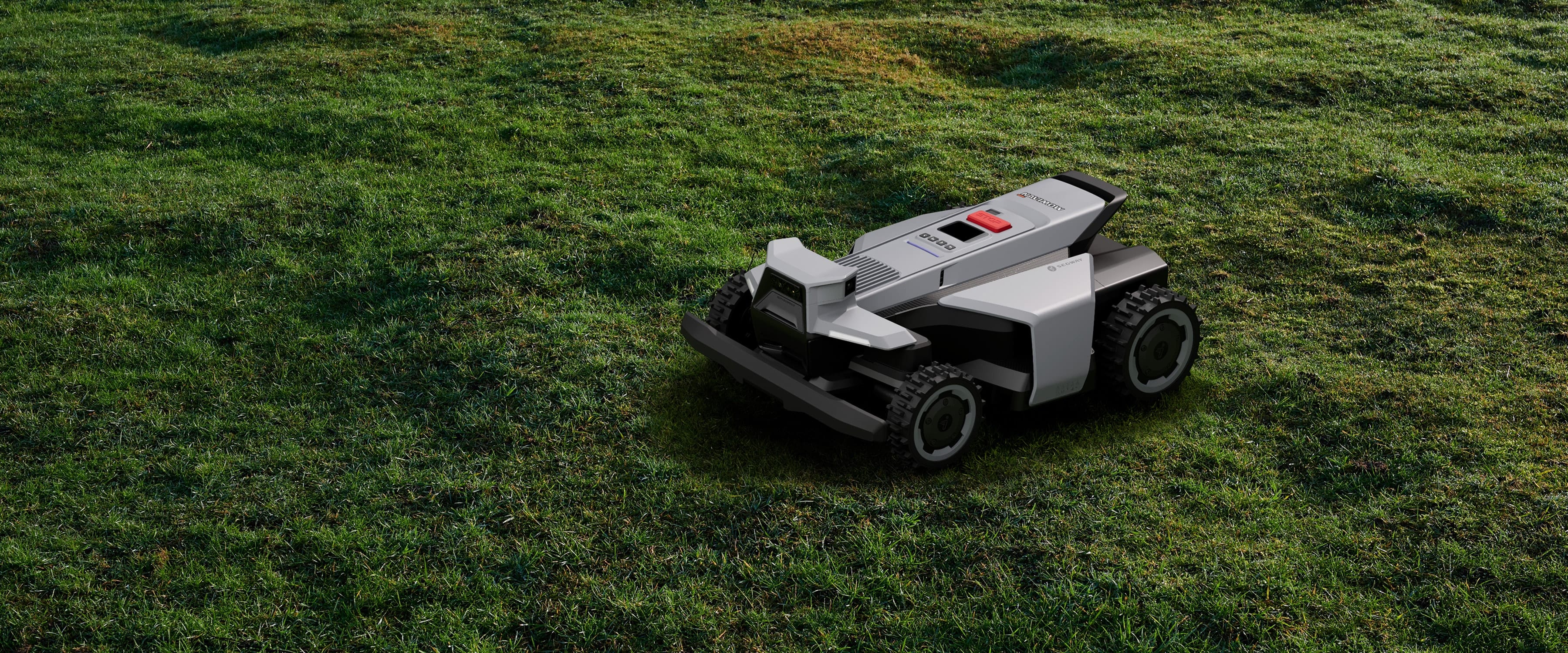 Segway Navimow i Series robot lawn mower on the grass.