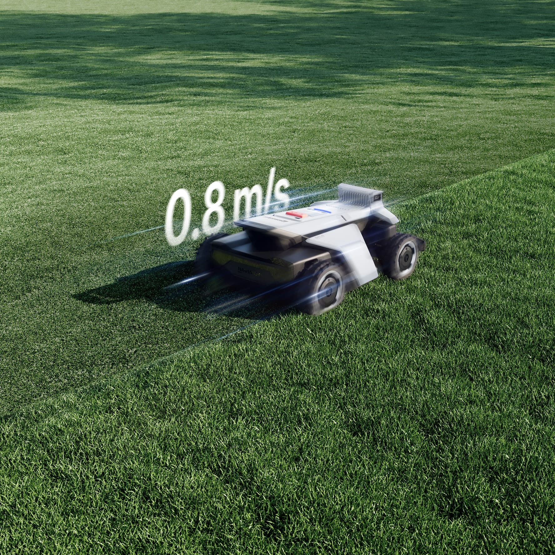 Navimow i110N robot lawn mower mows the grass very quickly.