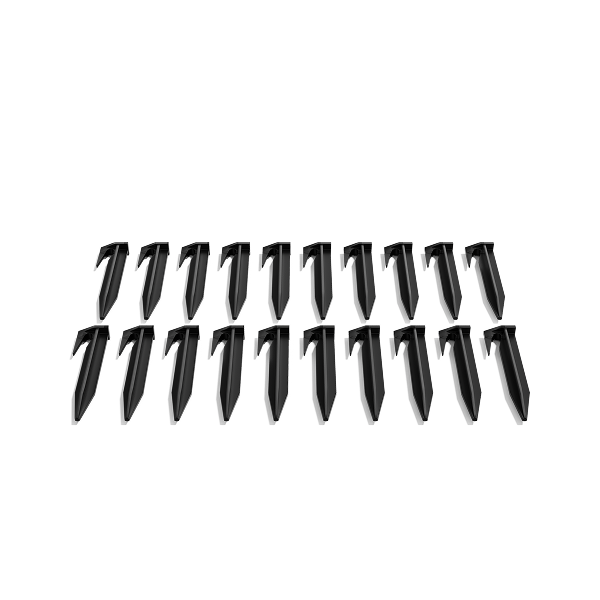 Navimow brand boundary wire pegs for a robot lawn mower.