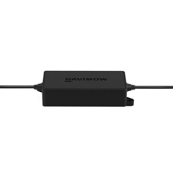 Navimow i105E robot lawn mower power supply unit in black.