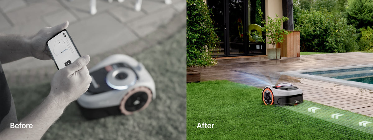 Segway Navimow i Series robot lawn mower on the lawn.